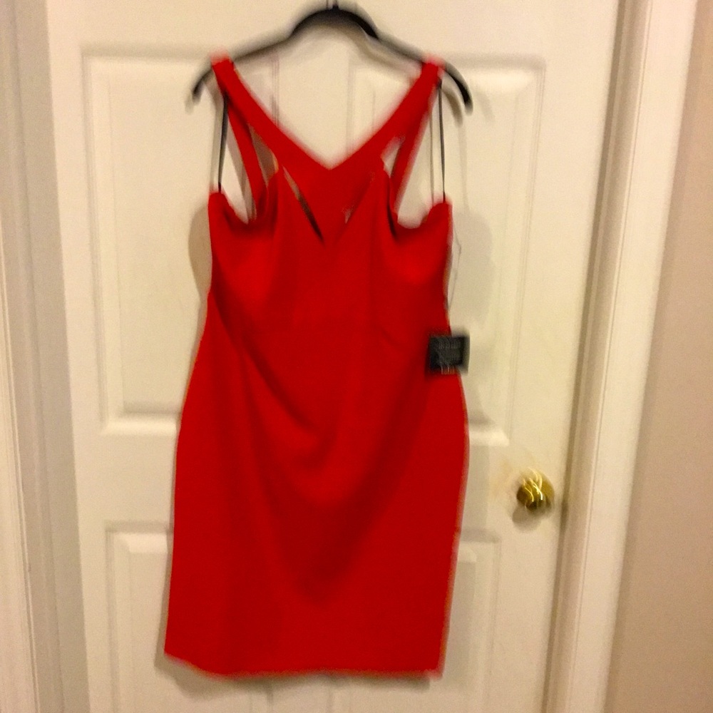 Unique cut out sexy red dress size XL